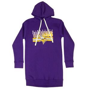 NFL Minnesota Vikings Teen Girls Long Pullover Hoodie Purple, Small (3/5)